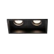 Χωνευτό Σποτ Δίφωτο Μαύρο 2xGU10 HYDE SQ 2L - FARO