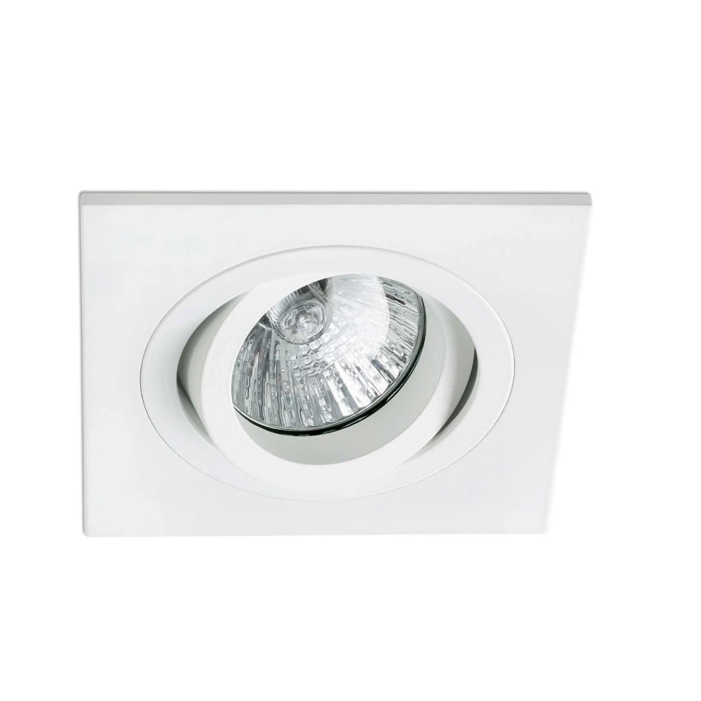 Χωνευτό Σποτ Ρυθμιζόμενο Τετράγωνο Λευκό 1xGU10 RADÓN SQ - FARO