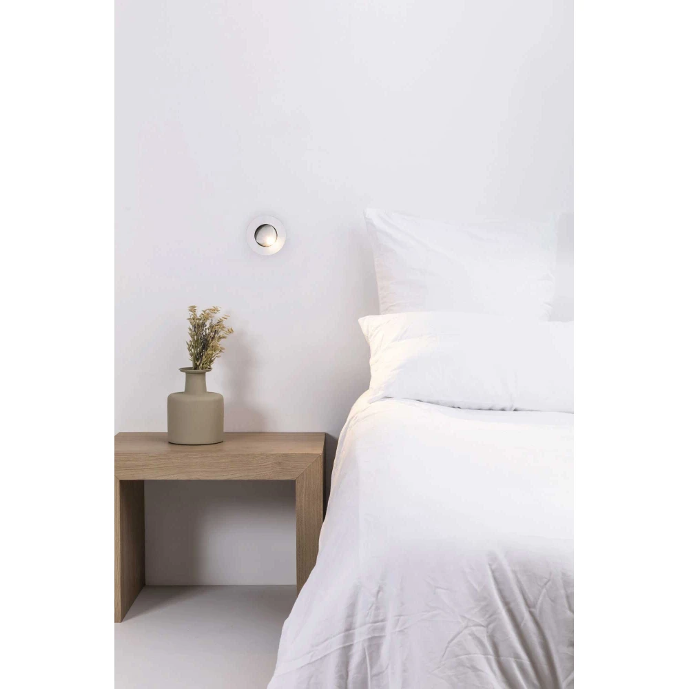 LED Επιτοίχιο Φωτιστικό Ανάγνωσης Χωνευτό Λευκό 3W CLICK - FARO