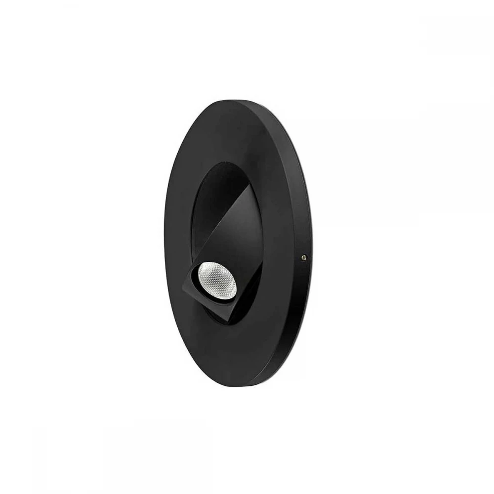 LED Επιτοίχιο Φωτιστικό Ανάγνωσης Χωνευτό Μαύρο 3W CLICK - FARO