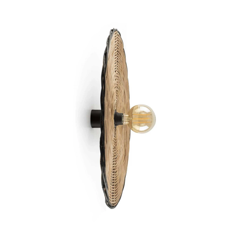 Φωτιστικό Τοίχου Και Οροφής Από Ρατάν 1xE27 COSTAS 600 H70 FARO