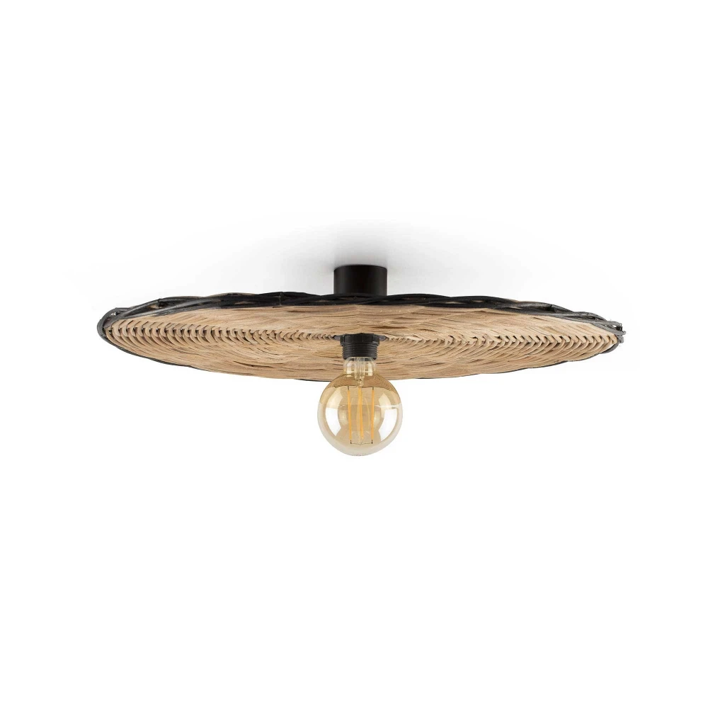 Φωτιστικό Τοίχου Και Οροφής Από Ρατάν 1xE27 COSTAS 600 H70 FARO