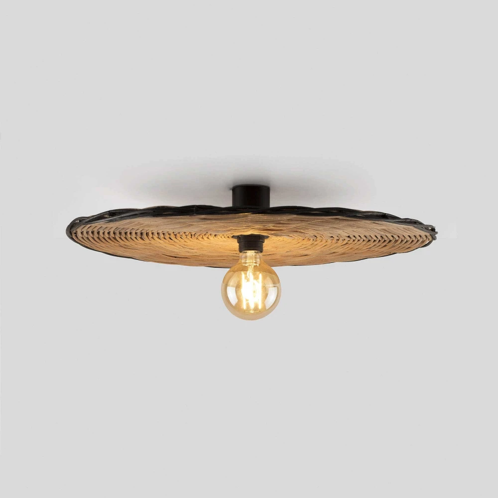 Φωτιστικό Τοίχου Και Οροφής Από Ρατάν 1xE27 COSTAS 600 H70 FARO