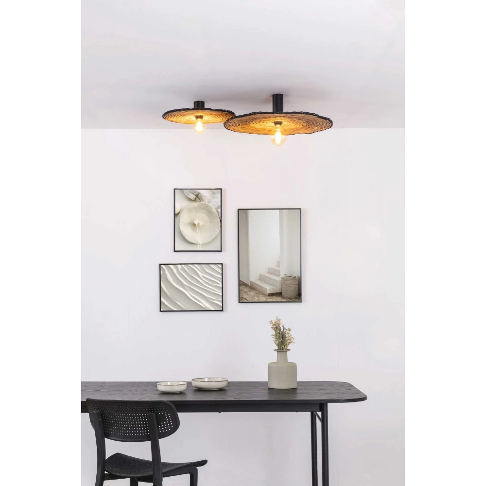 Φωτιστικό Τοίχου Και Οροφής Από Ρατάν 1xE27 COSTAS 400 H70 FARO