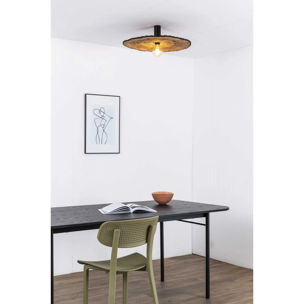 Φωτιστικό Τοίχου Και Οροφής Από Ρατάν 1xE27 COSTAS 600 H140 FARO