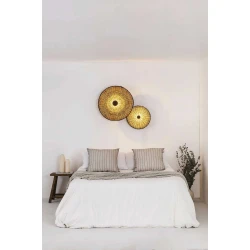 Φωτιστικό Τοίχου Και Οροφής Από Ρατάν 1xE27 COSTAS 600 H140 FARO