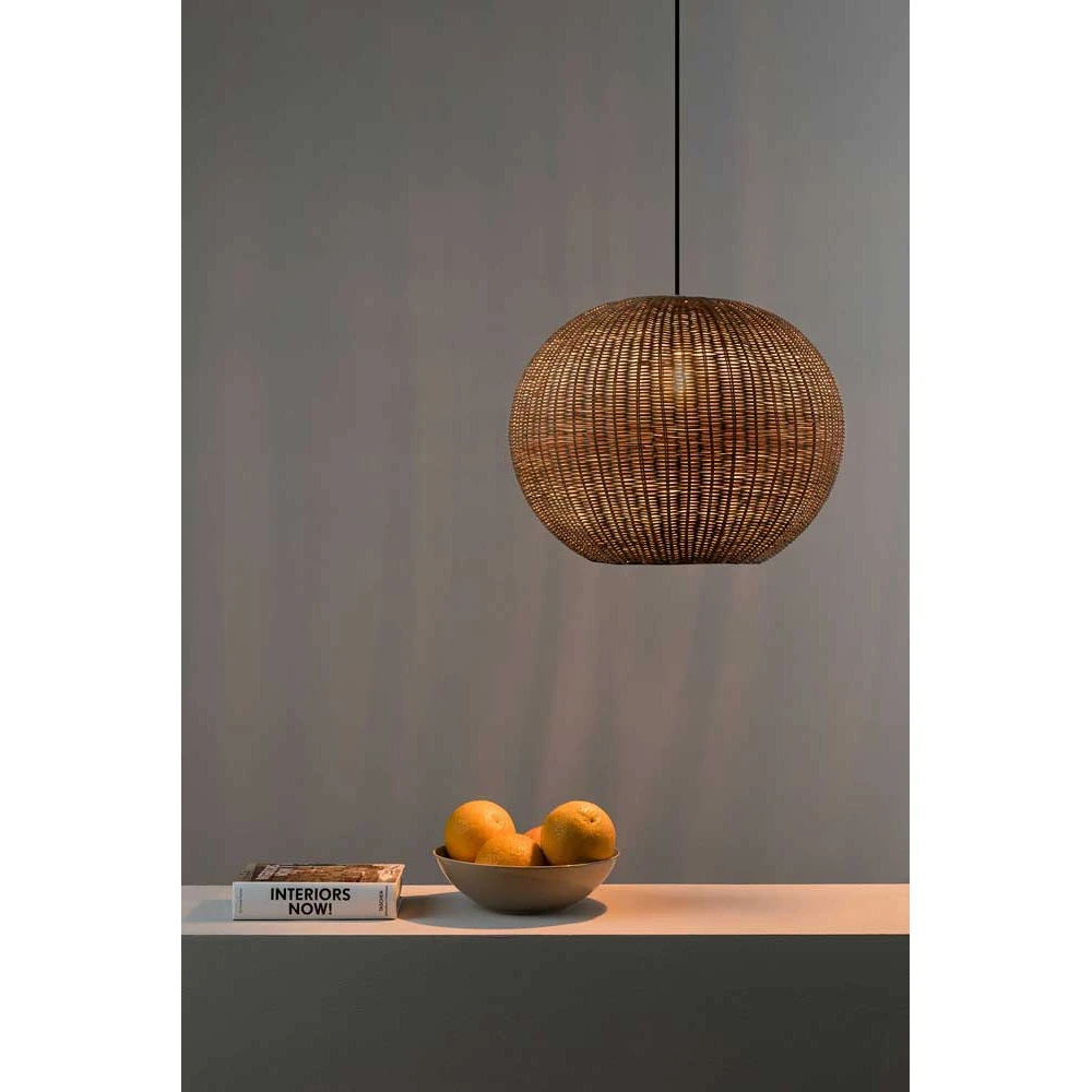 Κρεμαστό Φωτιστικό Μονόφωτο από Ραττάν 1xE27 HAKA 300 FARO