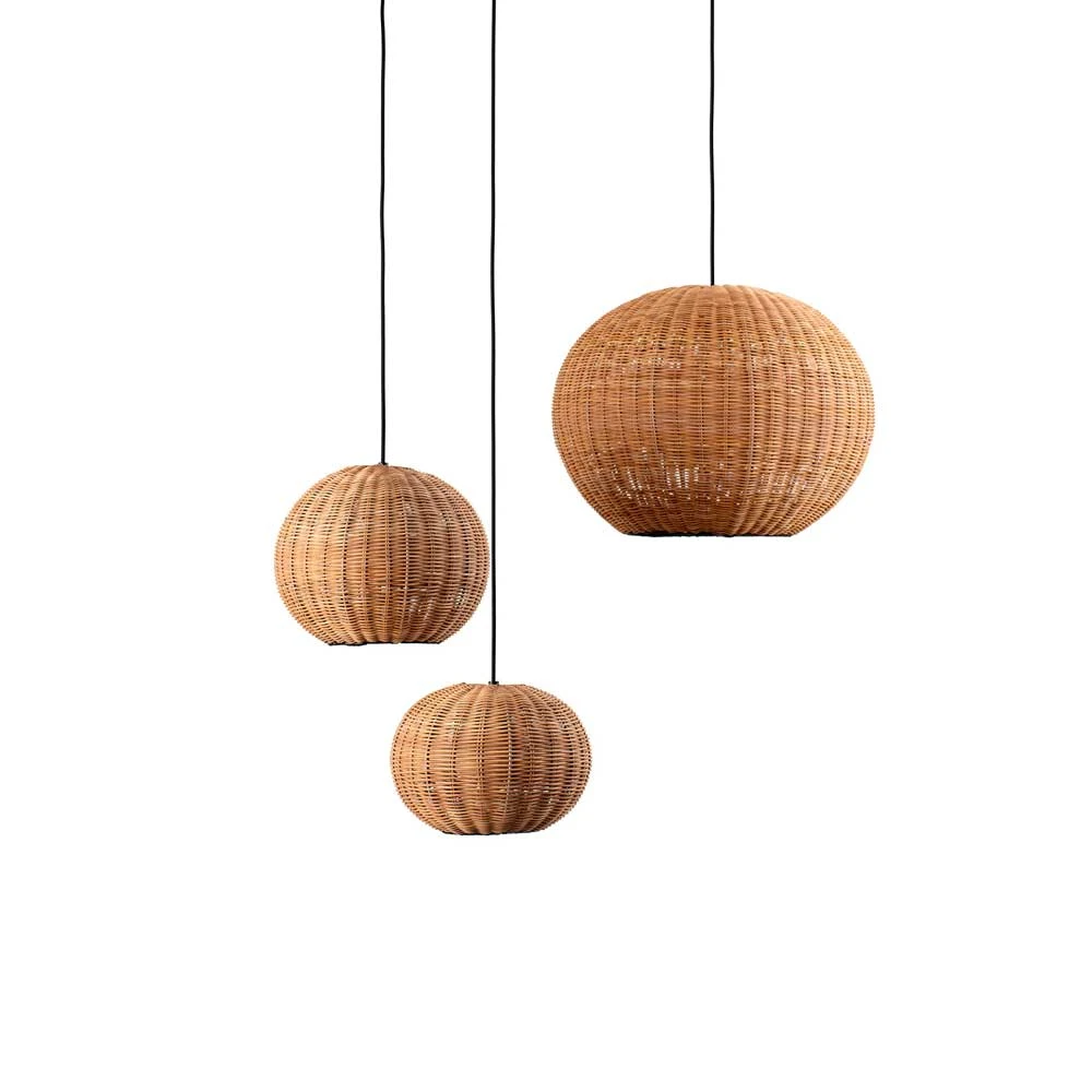 Κρεμαστό Φωτιστικό Μονόφωτο από Ραττάν 1xE27 HAKA 530 FARO