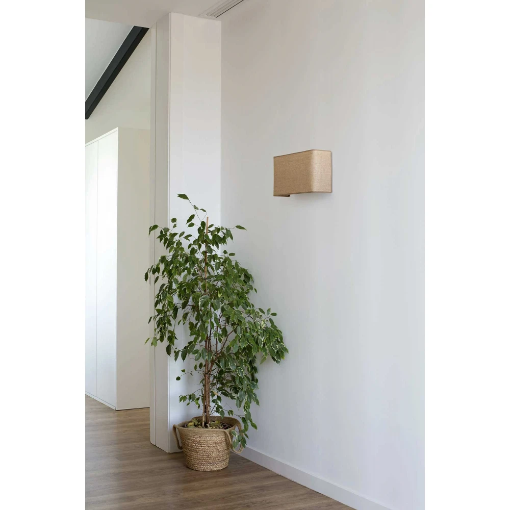 Επίτοιχο Φωτιστικό Οριζόντιο Από Γιούτα Φυσικό 2xE27 OTTON RCT FARO