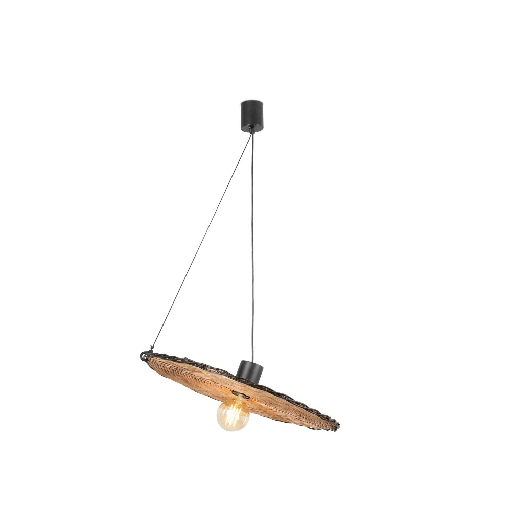 Κρεμαστό Φωτιστικό Μονόφωτο από Ραττάν Φ60cm 1xE27 COSTAS 600 FARO