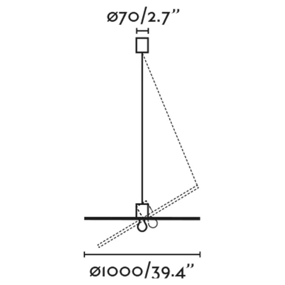 Κρεμαστό Φωτιστικό Μονόφωτο από Ραττάν Φ100cm 1xE27 COSTAS 1000 FARO