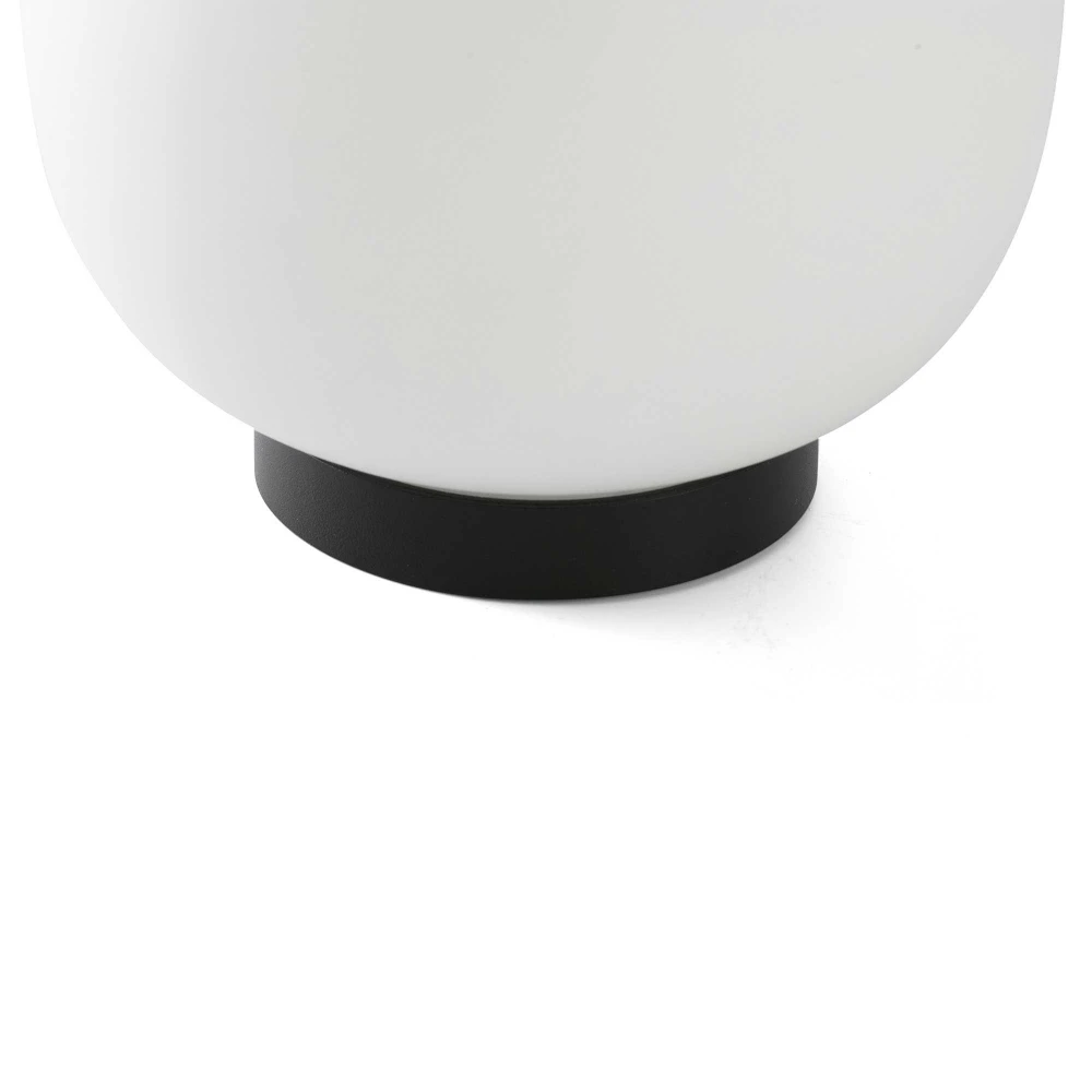 Φωτιστικό Οροφής Από Γυαλί Λευκό - Μαύρο 1xE27 AMELIA FARO