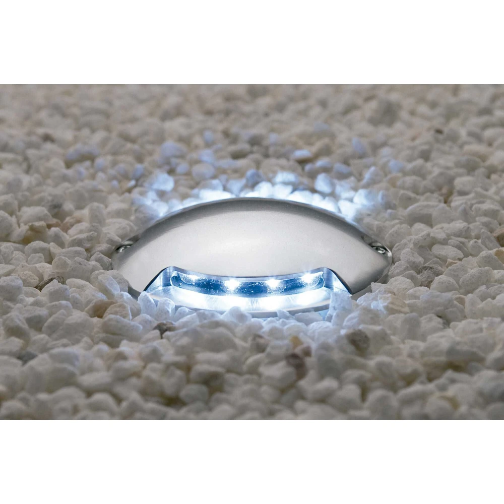 Χωνευτό Φωτιστικό Εξωτερικού Χώρου Αλουμινίου σε Νίκελ Ματ Χρώμα 0,8W 12V IP67 KEENAN 2 - FARO