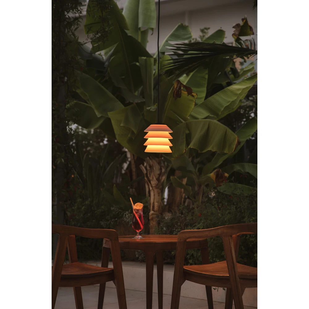 Κρεμαστό Φωτιστικό Εξωτερικού Χώρου Μπεζ 1xE27 TOBA Faro