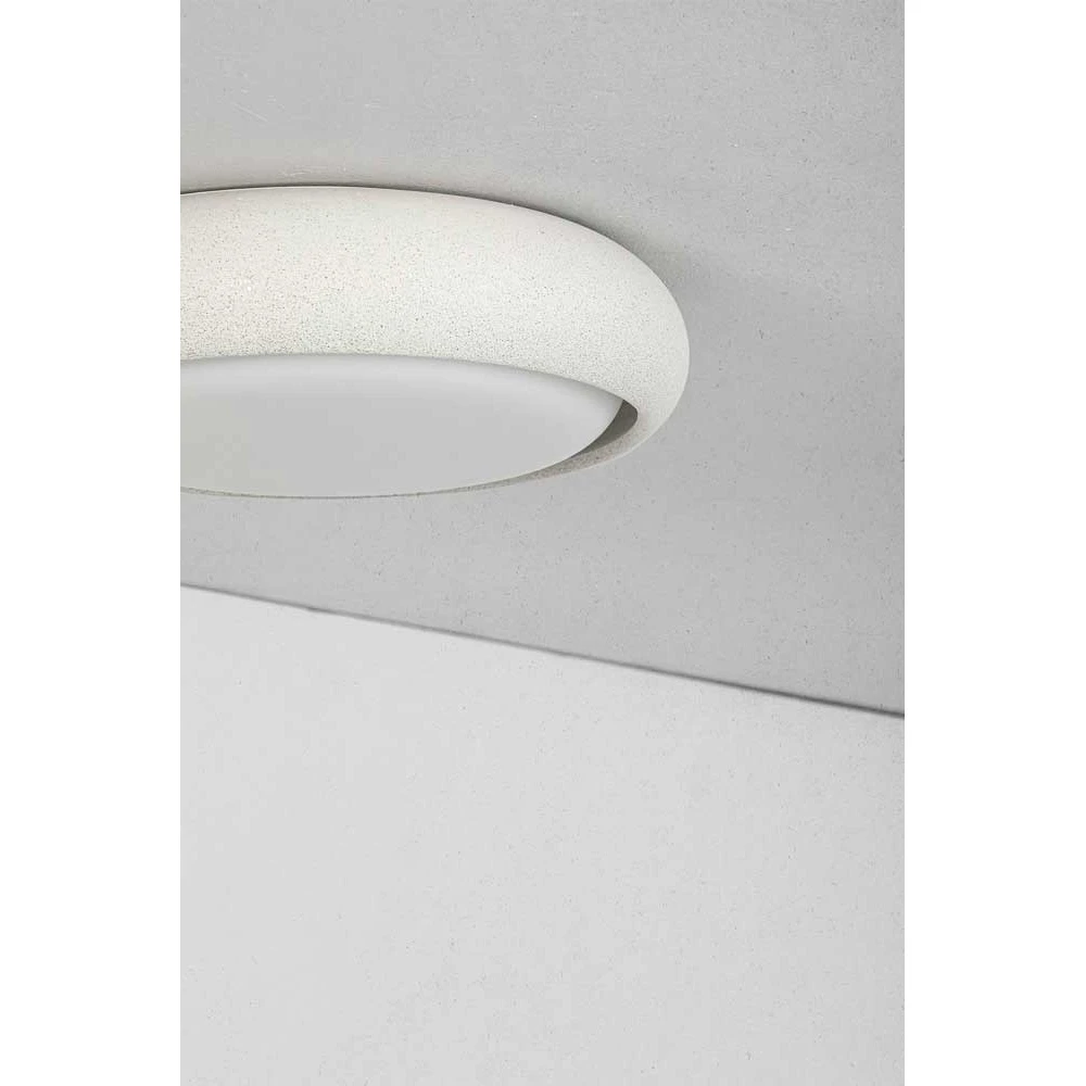 LED Φωτιστικό Οροφής Εξωτερικού Χώρου Από Τσιμέντο Λευκό 24W IP44 ANGA 295 - Faro