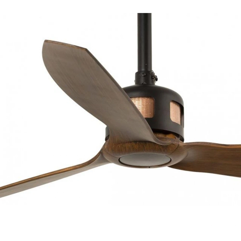 Ανεμιστήρας Οροφής Μεταλλικός Μαύρος/ Ξύλο Με Τρεις Λεπίδες Ø1280mm COPPER FAN - FARO