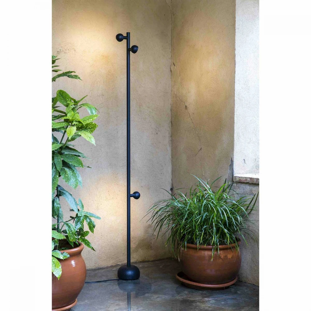 LED Φωτιστικό Εξωτερικού Χώρου Στήλος Μαύρος Portable Με Καλώδιο 1,8m - 180cm 21W IP65 BROT - FARO