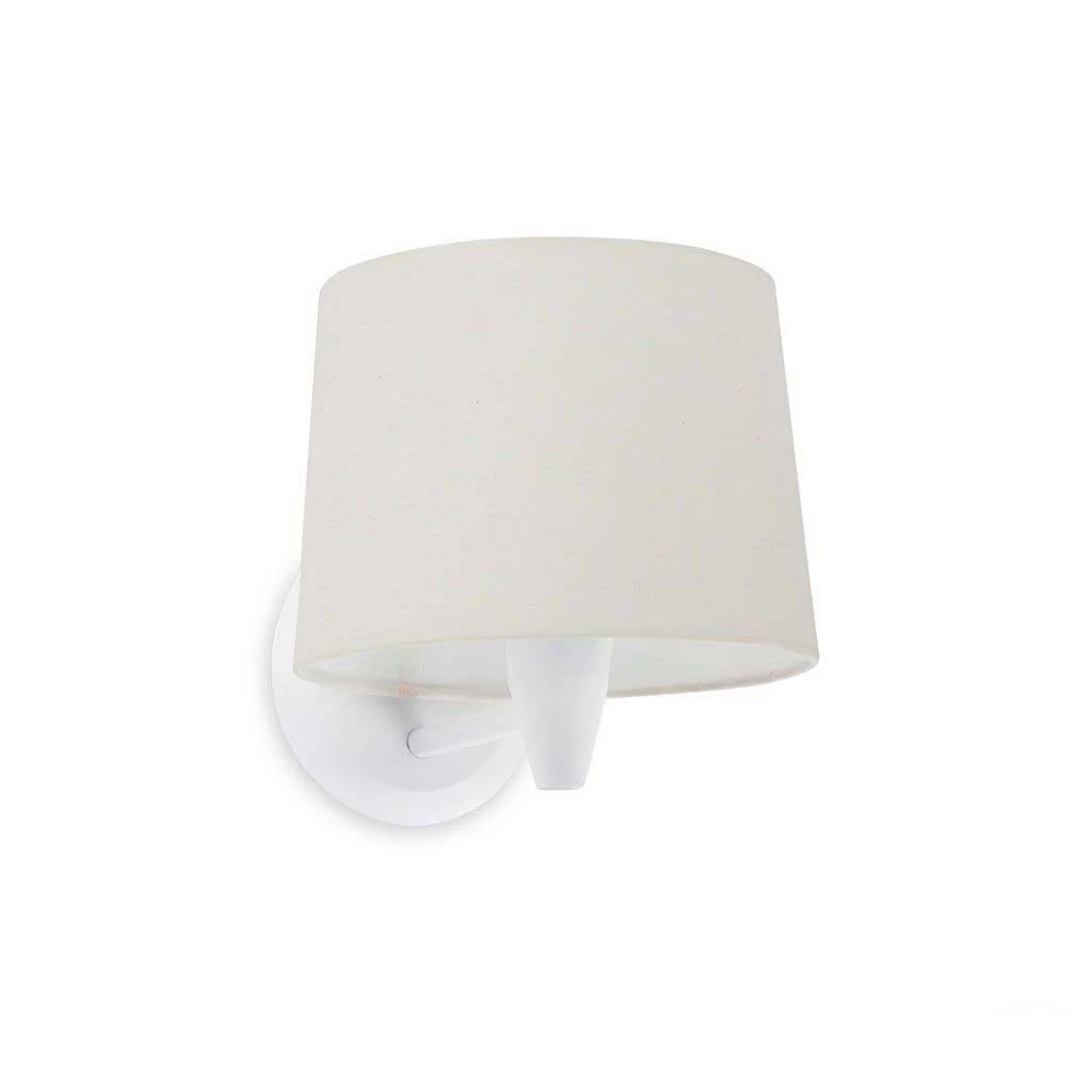 Απλίκα Μεταλλική Με Υφασμάτινο Καπέλο Σε Μπεζ Χρώμα 1xE27 CONGA - FARO