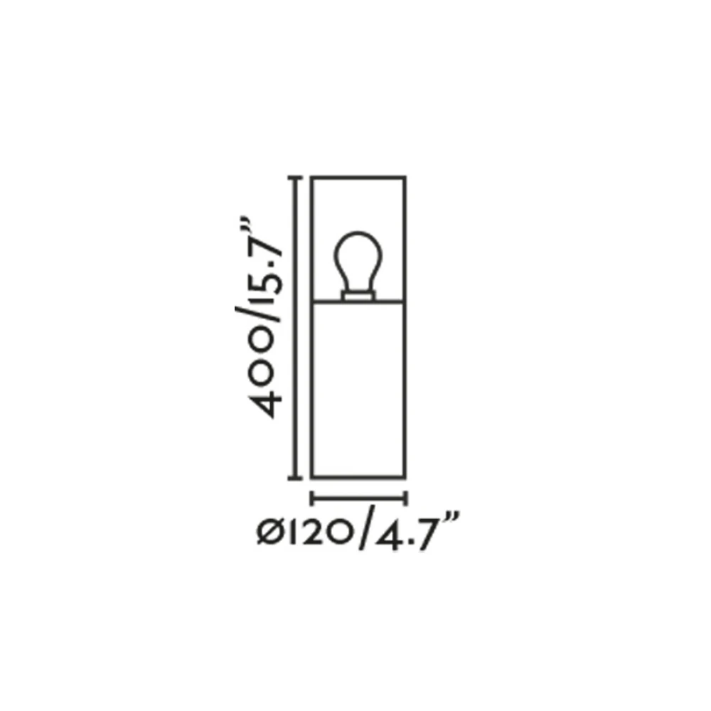 Κολωνάκι Εξωτερικού Χώρου Από Αλουμίνιο Και Γυαλί Σε Διάφορα Χρώματα 40cm 1xE27 15W IP65 KILA FARO