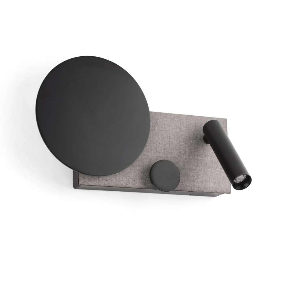 LED Φωτιστικό Τοίχου Γκρι Με Φως Ανάγνωσης Στα Αριστερά 10W - 3W DIMMABLE KLEE FARO