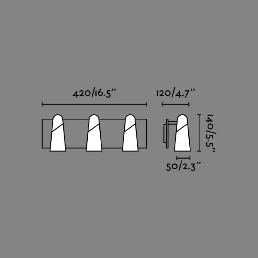 LED Επιτοιχό Φωτιστικό Τρίφωτο Σε Μαύρο Χρώμα 3x4.5W LAO - FARO