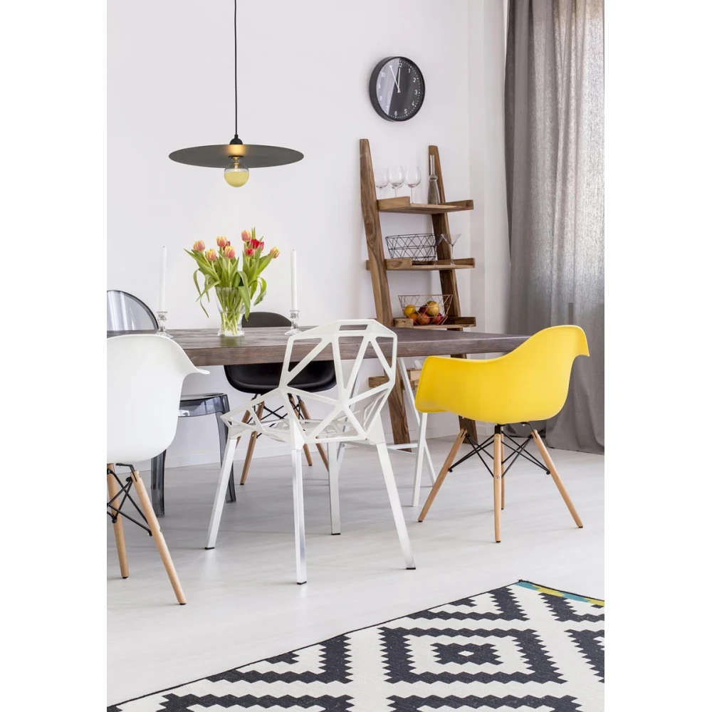 Κρεμαστό Φωτιστικό Μίνιμαλ Μεταλλικό Σε Μαύρο ø500 1xE27 PLAT - FARO