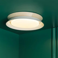 LED Πλαφονιέρα Από Ξύλο Λευκή 24W TENDER FARO