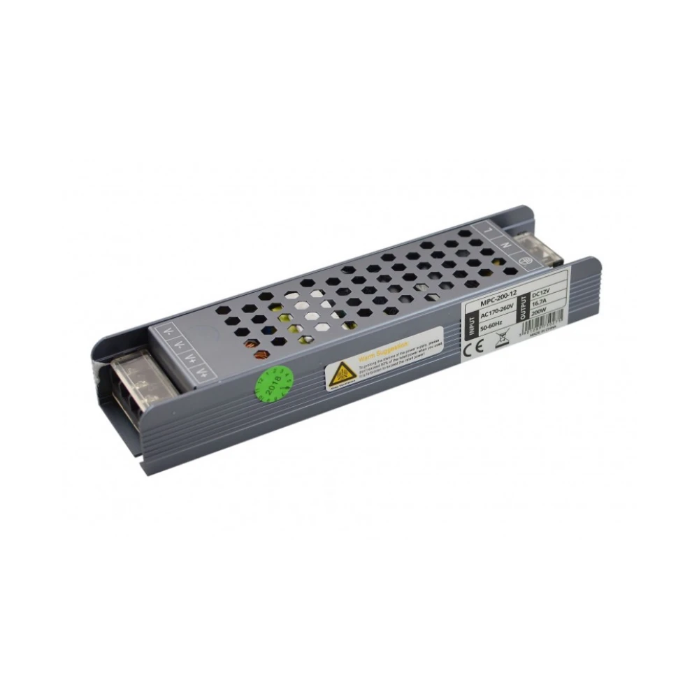 Μεταλλικό Τροφοδοτικό Dimmable 12V 200W IP20 TRIAC/1-10V MPC - Fose
