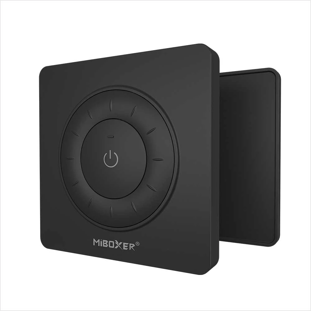 Τηλεχειριστήριο τοίχου MONO/CCT CR2032 K3P με περιστροφική ρόδα Μαύρο - MiBoxer