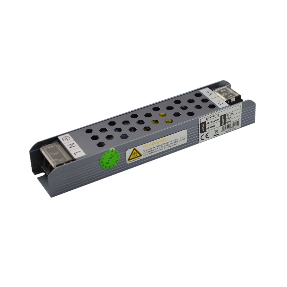 Μεταλλικό Τροφοδοτικό Dimmable 12V 60W IP20 TRIAC/1-10V MPC - Fose