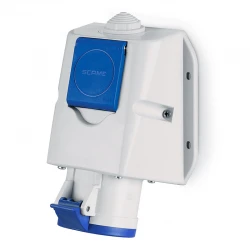 Πρίζα θηλυκή επίτοιχη ΜΕ ΣΟΥΚΟ OPTIMA - COMBI Series IP44/IP54 16A 6h 2P+E - SCAME