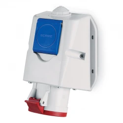 Πρίζα θηλυκή επίτοιχη ΜΕ ΣΟΥΚΟ OPTIMA - COMBI Series IP44/IP54 16A 6h 3P+E - SCAME