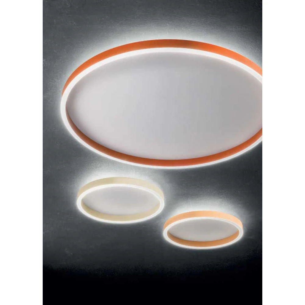 LED Πλαφονιέρα Αλουμινίου Στρογγυλή Μπεζ 60cm 60W AELA P/M - GEA LUCE