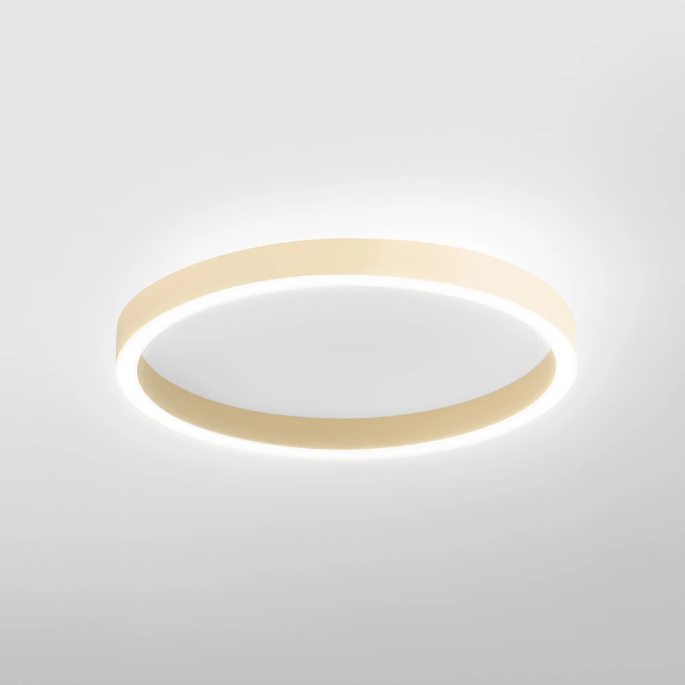 LED Πλαφονιέρα Αλουμινίου Στρογγυλή Μπεζ 60cm 60W AELA P/M - GEA LUCE