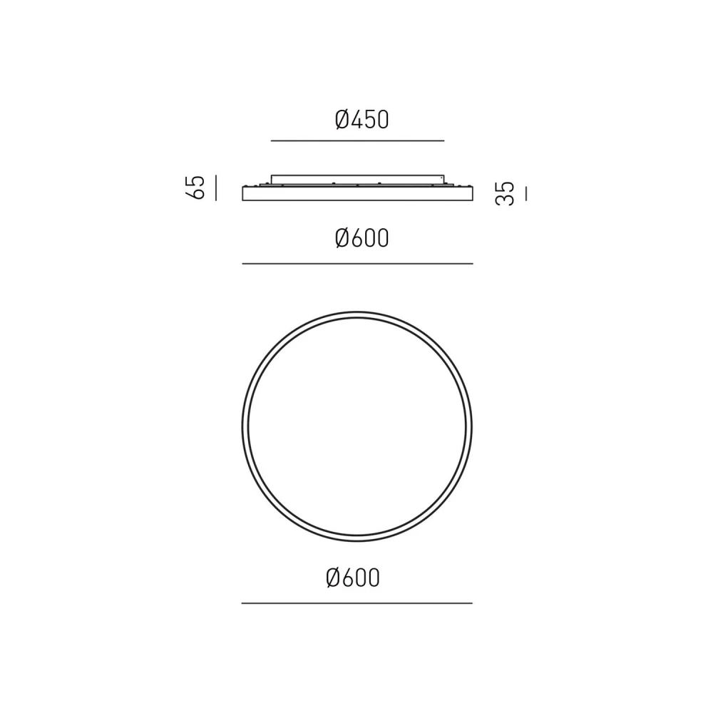 LED Πλαφονιέρα Αλουμινίου Στρογγυλή Μπεζ 60cm 60W AELA P/M - GEA LUCE