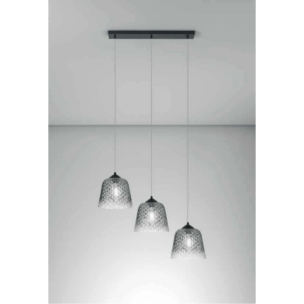 Κρεμαστό Φωτιστικό Πολύφωτο Από Γυαλί Σε Διάφορες Αποχρώσεις - Σε Τρίφωτη Ράγα 3xE27 ALICE  - GEA LUCE