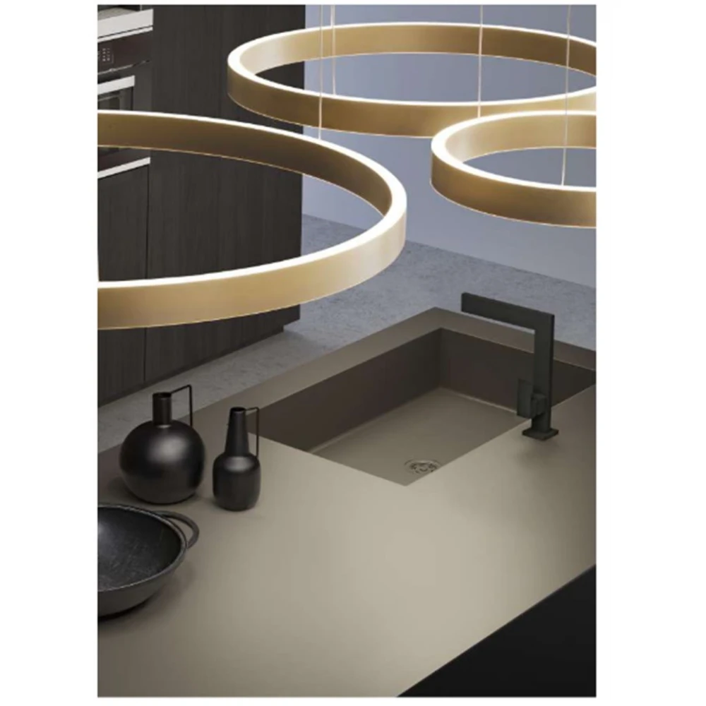 LED Κρεμαστό Φωτιστικό Αλουμινίου Τρίφωτο Κυκλικό Χρυσό 180W CRISEIDE S/3D - GEA LUCE