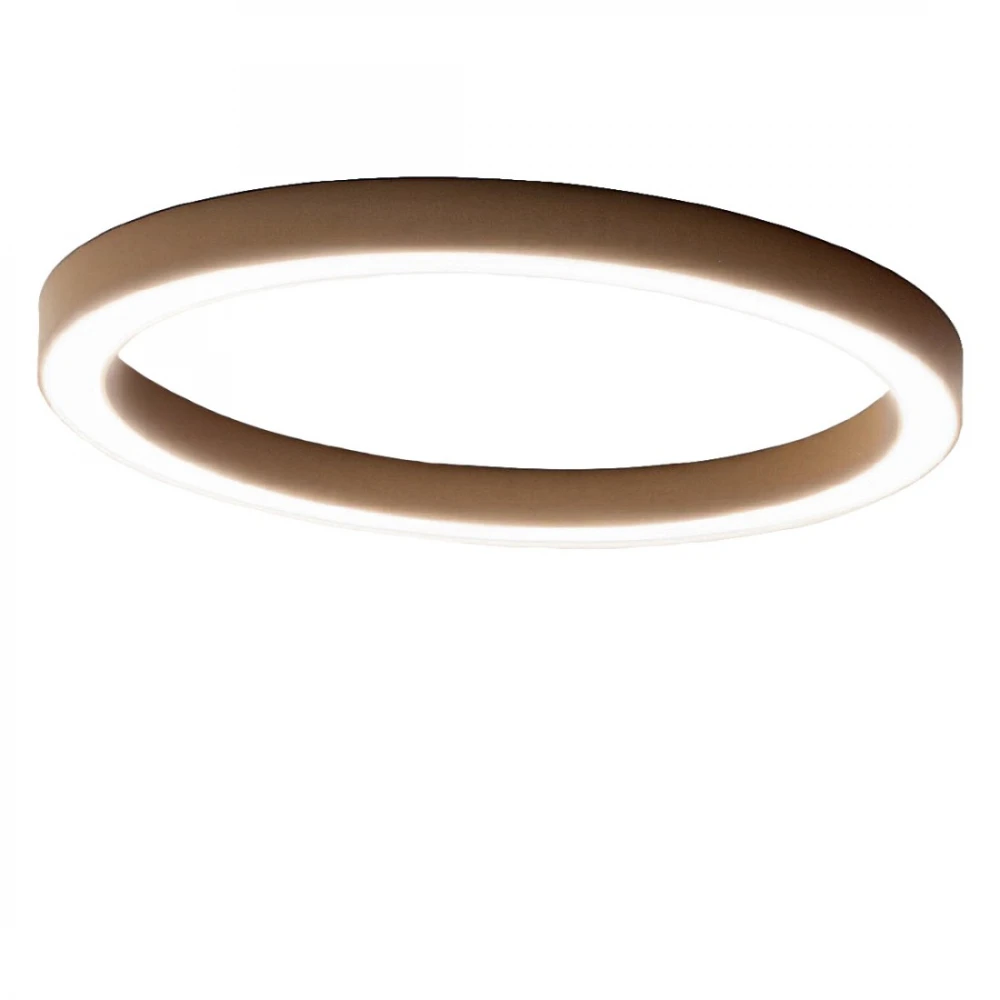 LED Πλαφονιέρα Αλουμινίου Στρογγυλή Χρυσή 100cm 80W FLOR - GEA LUCE