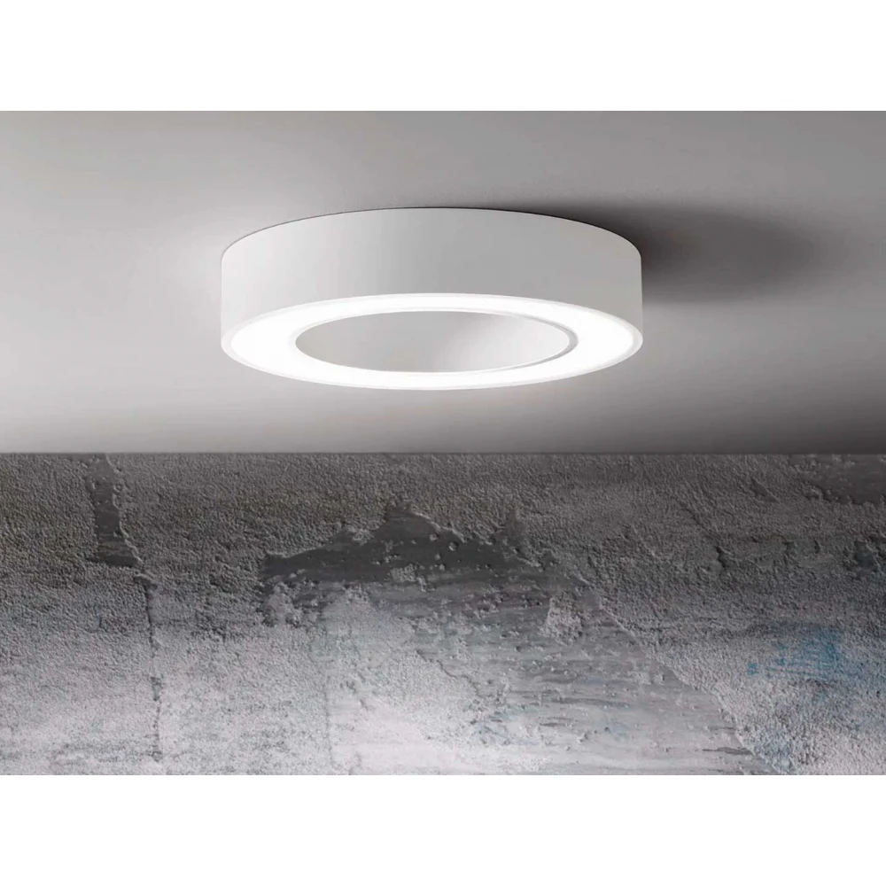 LED Πλαφονιέρα Αλουμινίου Στρογγυλή Λευκή 40cm 30W FLOR - GEA LUCE