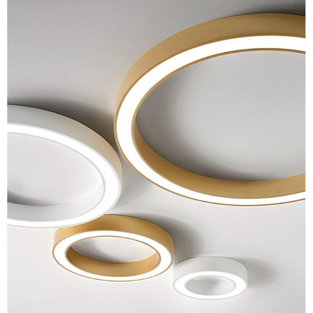 LED Πλαφονιέρα Αλουμινίου Στρογγυλή Λευκή 60cm 50W FLOR - GEA LUCE