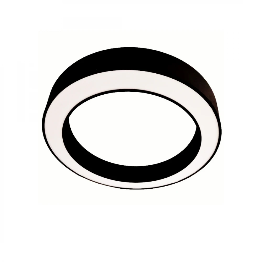 LED Πλαφονιέρα Αλουμινίου Στρογγυλή Μαύρη 40cm 30W FLOR - GEA LUCE