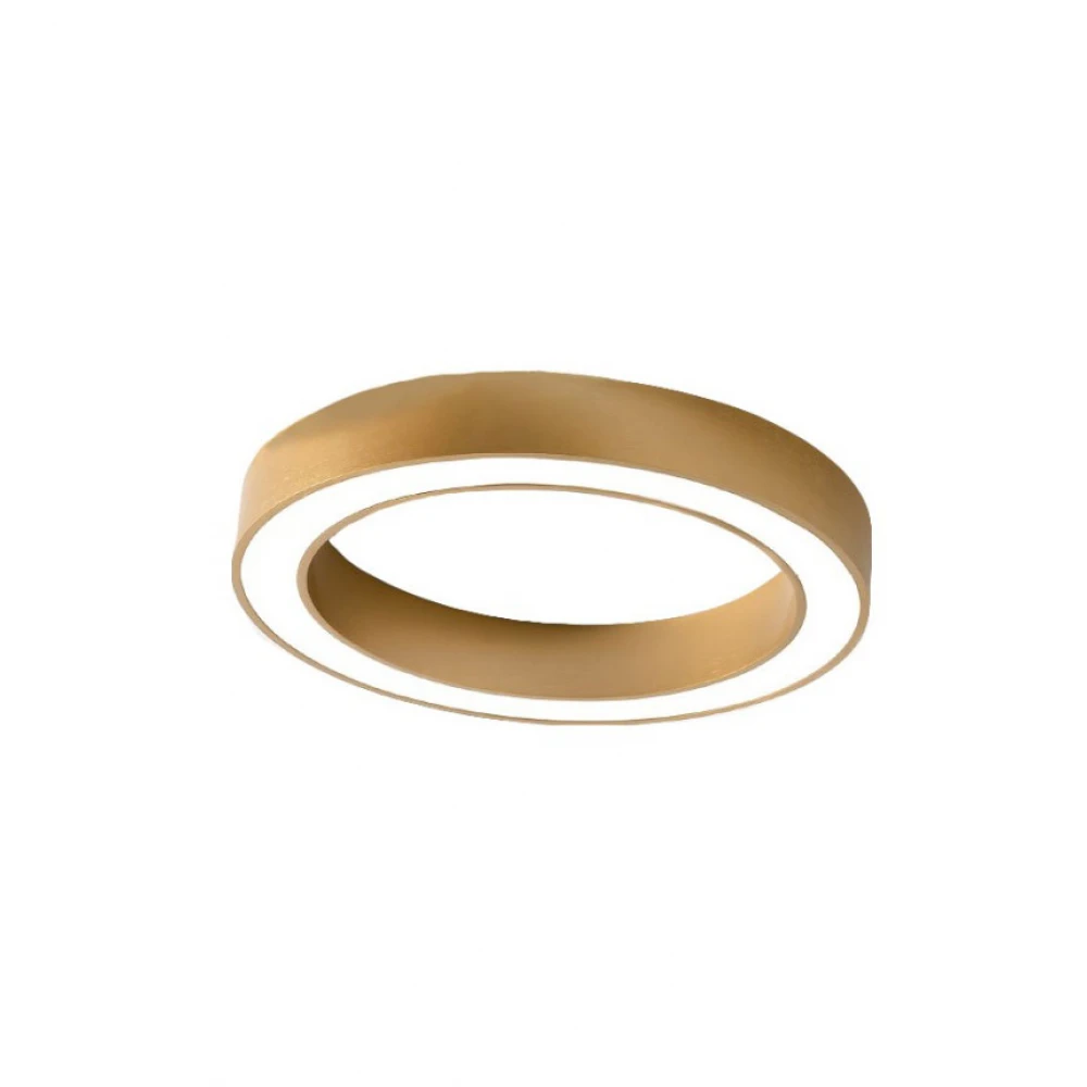 LED Πλαφονιέρα Αλουμινίου Στρογγυλή Χρυσή 40cm 30W FLOR - GEA LUCE