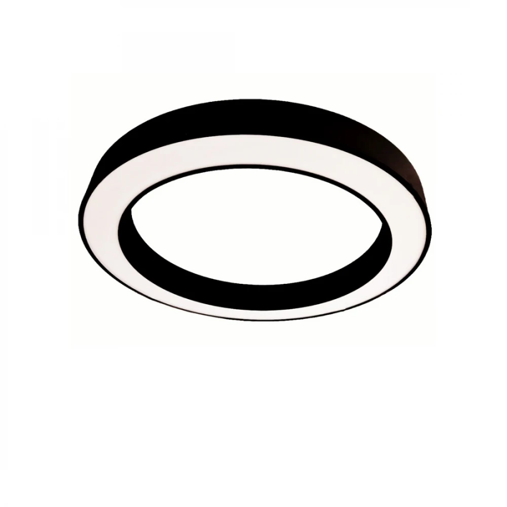LED Πλαφονιέρα Αλουμινίου Στρογγυλή Μαύρη 60cm 50W FLOR - GEA LUCE