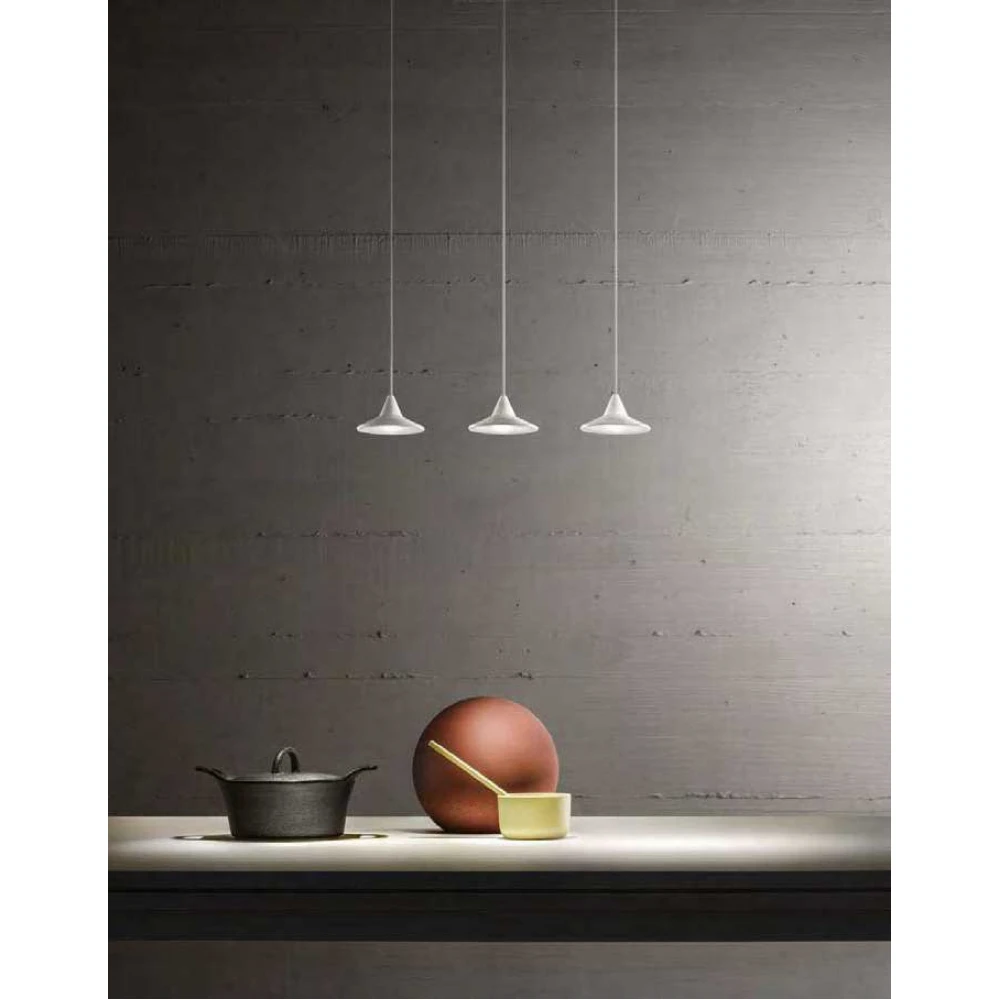 LED Κρεμαστό Φωτιστικό Αλουμινίου Λευκό Ή Μαύρο Τρίφωτο 16,5W HELENA - GEA LUCE