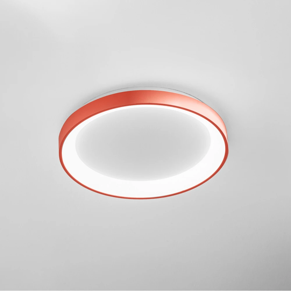 LED Πλαφονιέρα Αλουμινίου Στρογγυλή Terracotta 38cm 30W KRIZIA P/P - GEA LUCE
