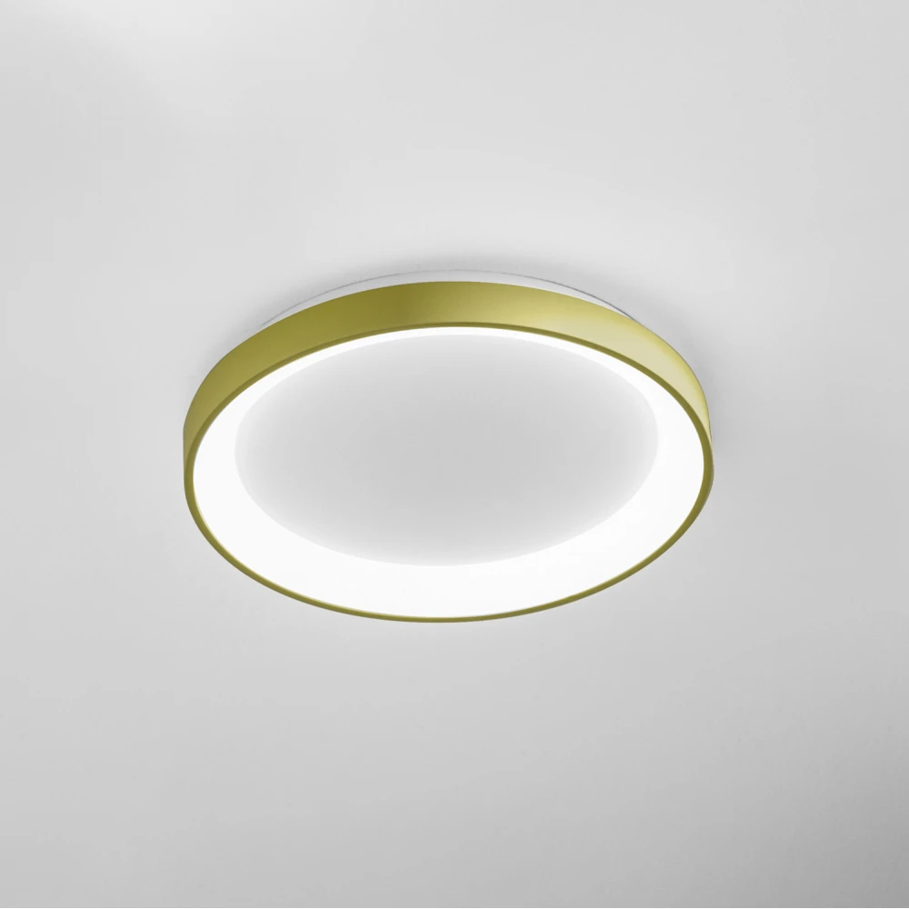 LED Πλαφονιέρα Αλουμινίου Στρογγυλή Πράσινο 38cm 30W KRIZIA P/P - GEA LUCE