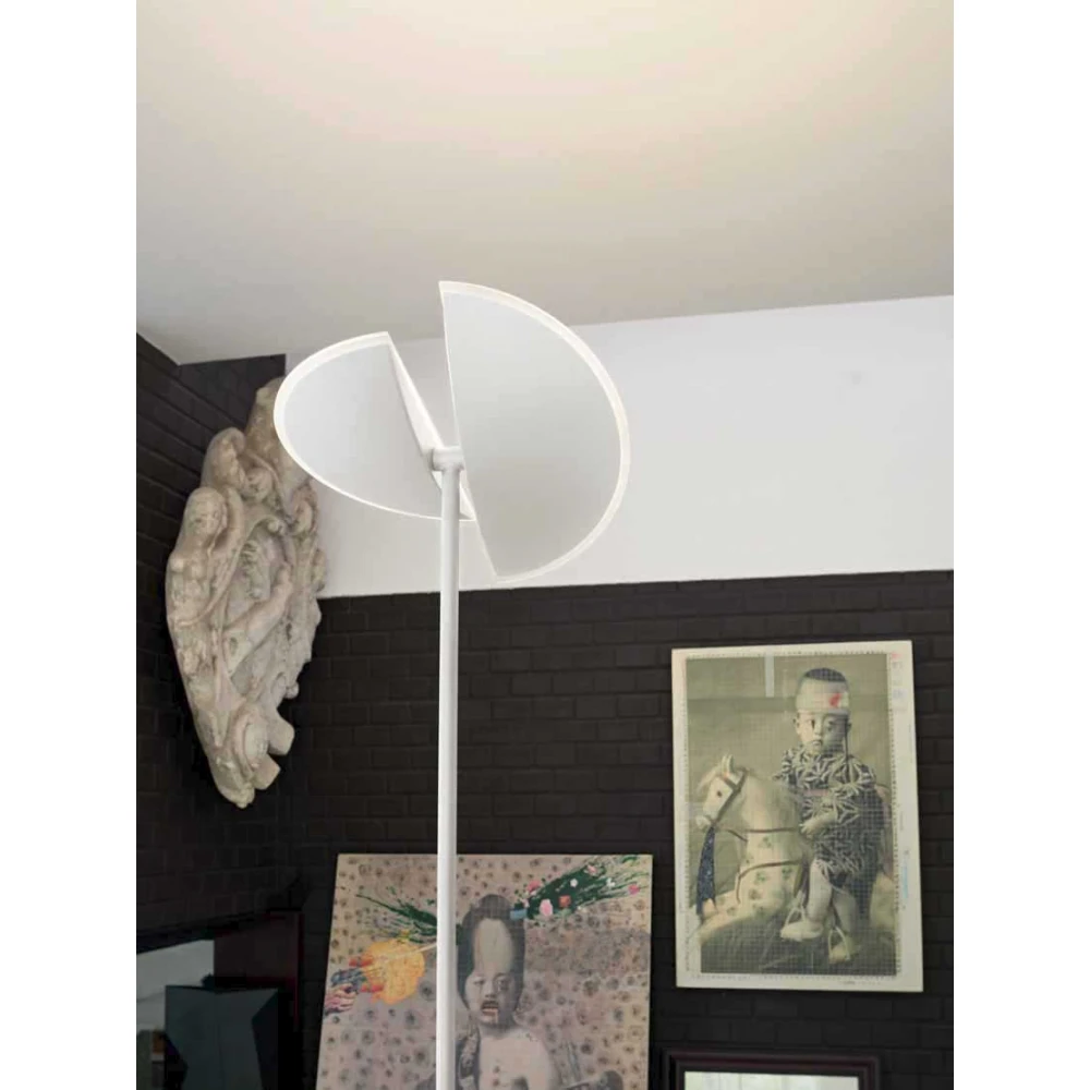 LED Φωτιστικό Δαπέδου Αλουμινίου Με Ρυθμιζόμενο Κεφάλι Λευκό Ματ 28W Dimmable PING-PONG - GEA LUCE