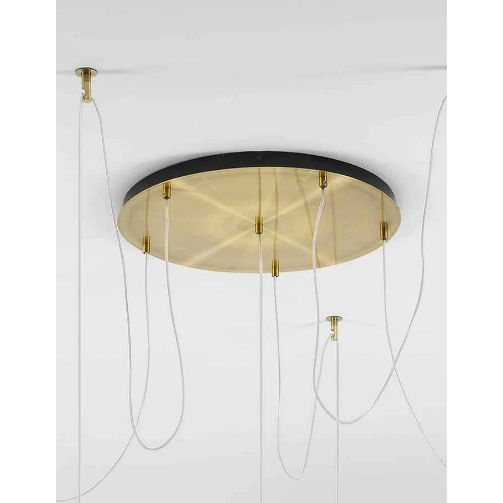 Κρεμαστό Φωτιστικό Πολύφωτο Από Γυαλί Σε Διάφορες Αποχρώσεις Και Μεγέθη - Σε Εξάφωτη Ροζέτα 6xE27 RAIKA - GEA LUCE