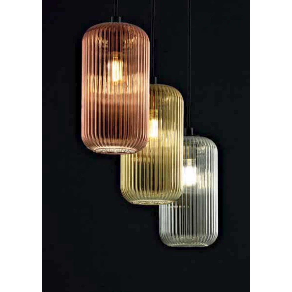 Κρεμαστό Φωτιστικό Πολύφωτο Από Γυαλί Σε Διάφορες Αποχρώσεις Και Μεγέθη - Σε Τρίφωτη Ροζέτα 3xE27 RAIKA - GEA LUCE