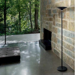 LED Φωτιστικό Δαπέδου Αλουμινίου Μαύρο Ματ 48W Dimmable YPSILON - GEA LUCE